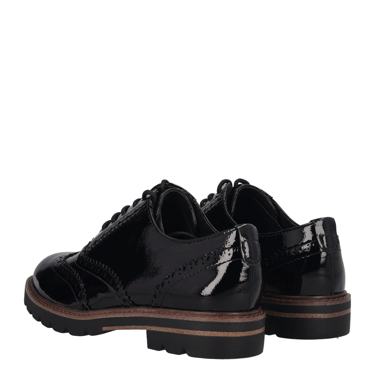 Francesina a Carro armato in Vernice Nera