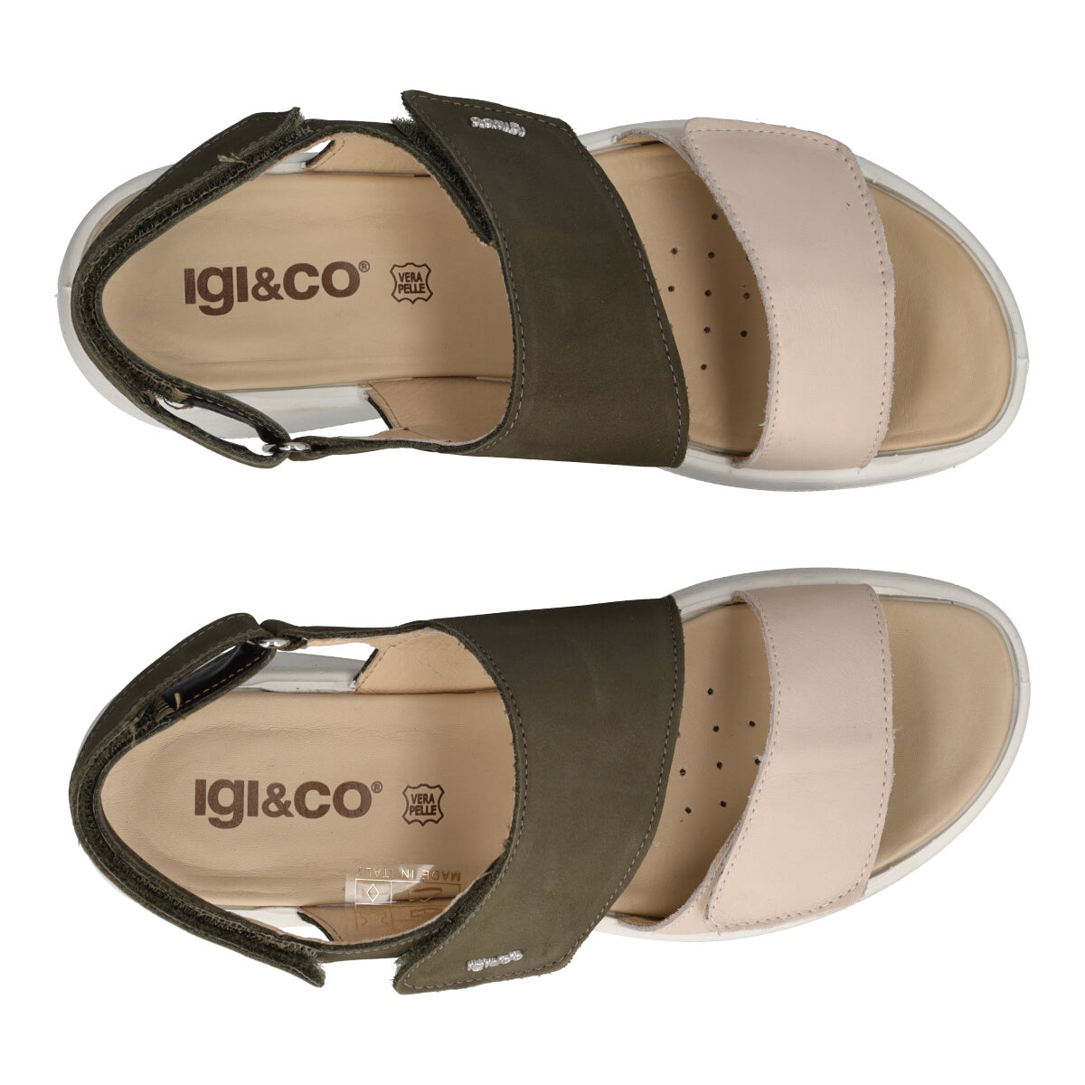 CAROLA Zeppa Donna Verde Militare e Nude