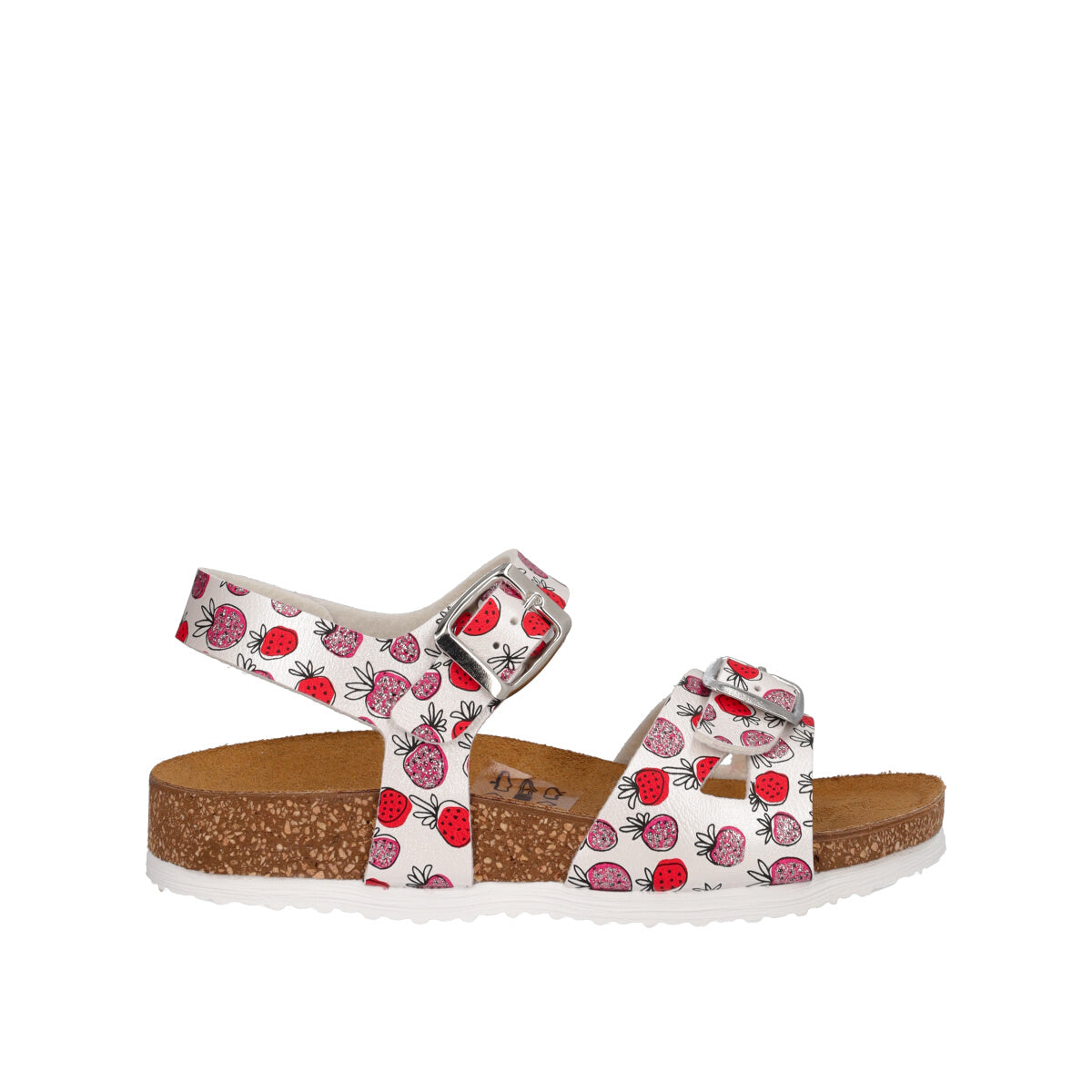 Sandali Bambine Bianche con Fragole