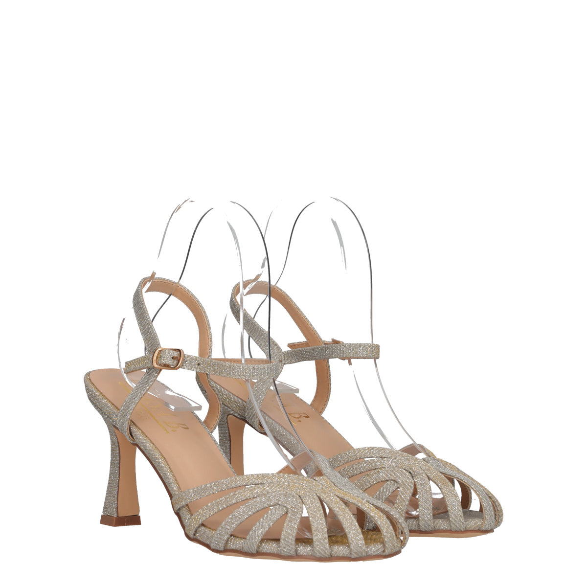 Sandali con Tacco Donna Champagne