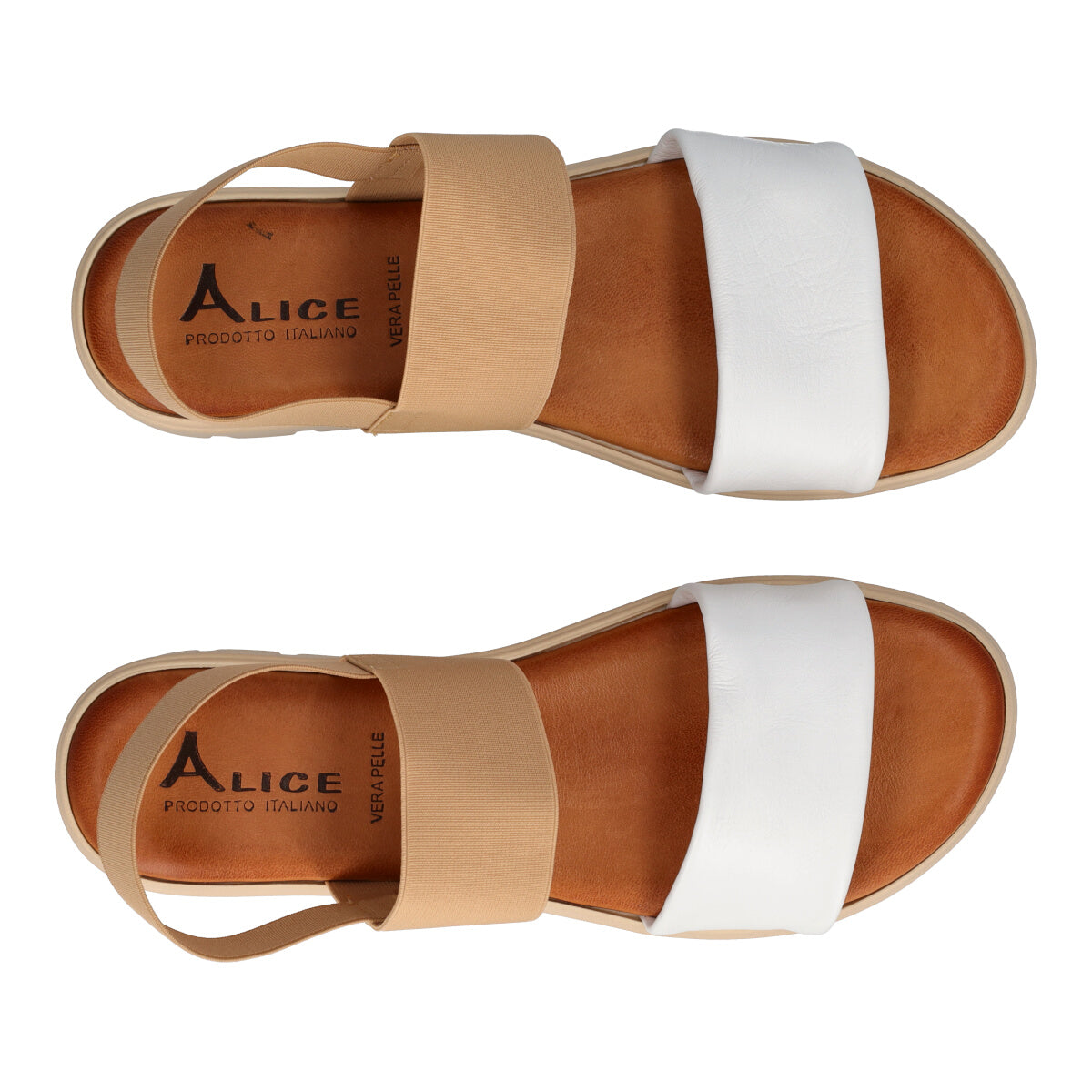 Sandali Donna Beige e Bianchi
