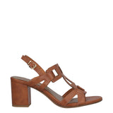 Sandali con Tacco Donna Cognac