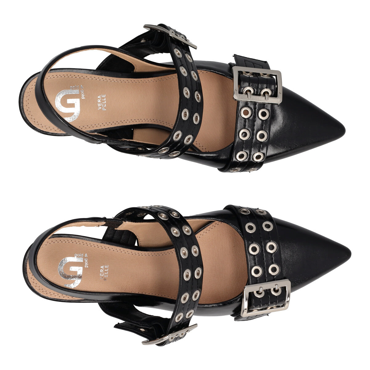 Slingback Donna Nere Lucide