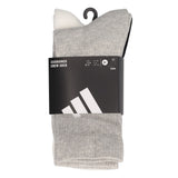 C ESS CRW 3P Calze Unisex Bianche, Nere e Grigie