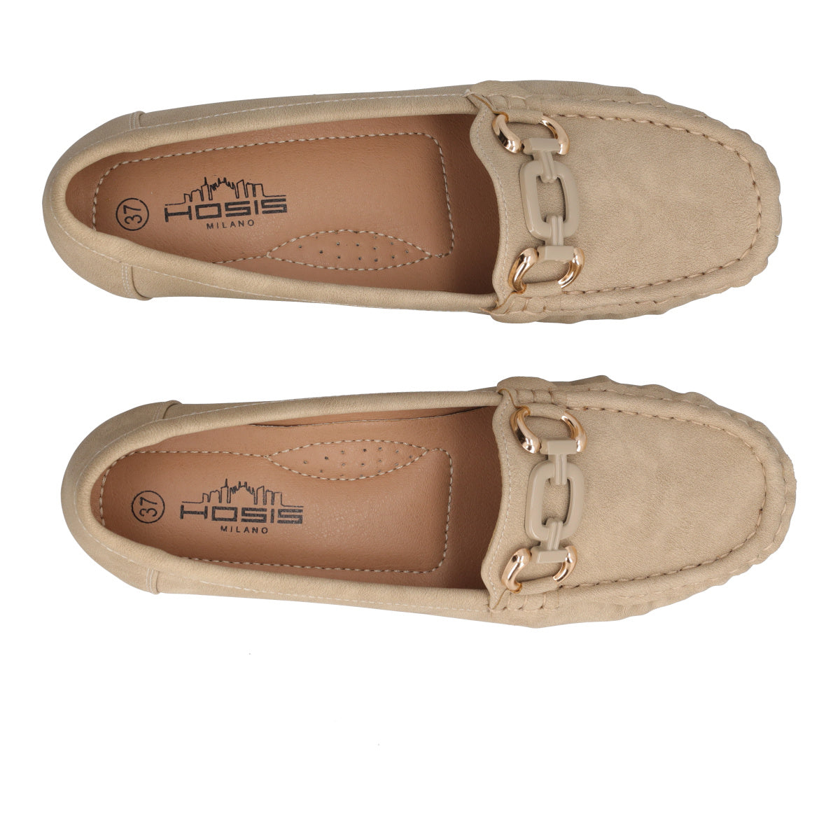 Mocassini Donna Beige