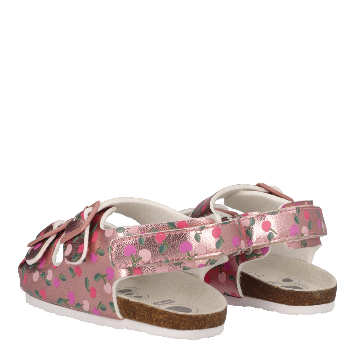 FIABA Sandali Bambina Rosa Metallizzato e Ciliegie