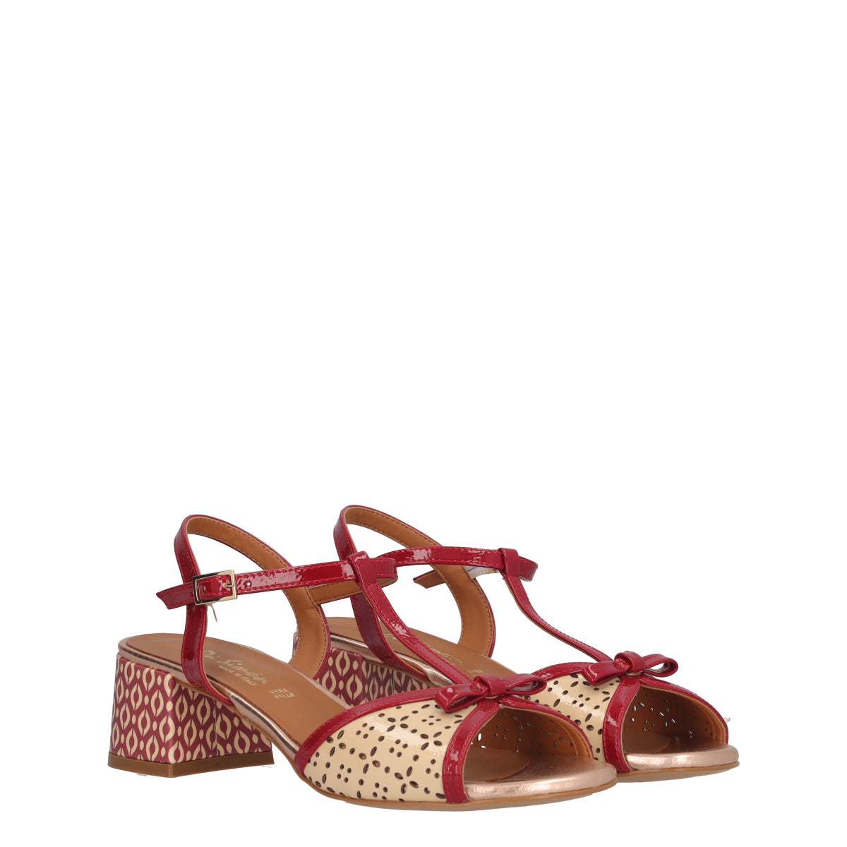 Sandali con Tacco Donna Rossi e Crema