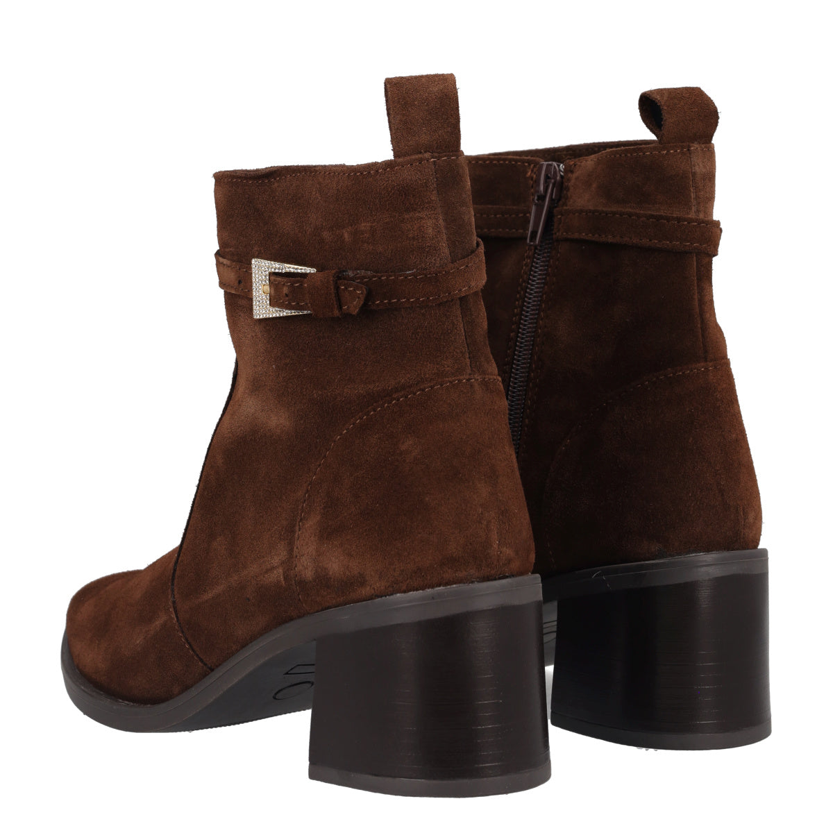 Stivaletti Donna Marroni in Camoscio Tacco 6 cm
