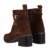 Stivaletti Donna Marroni in Camoscio Tacco 6 cm