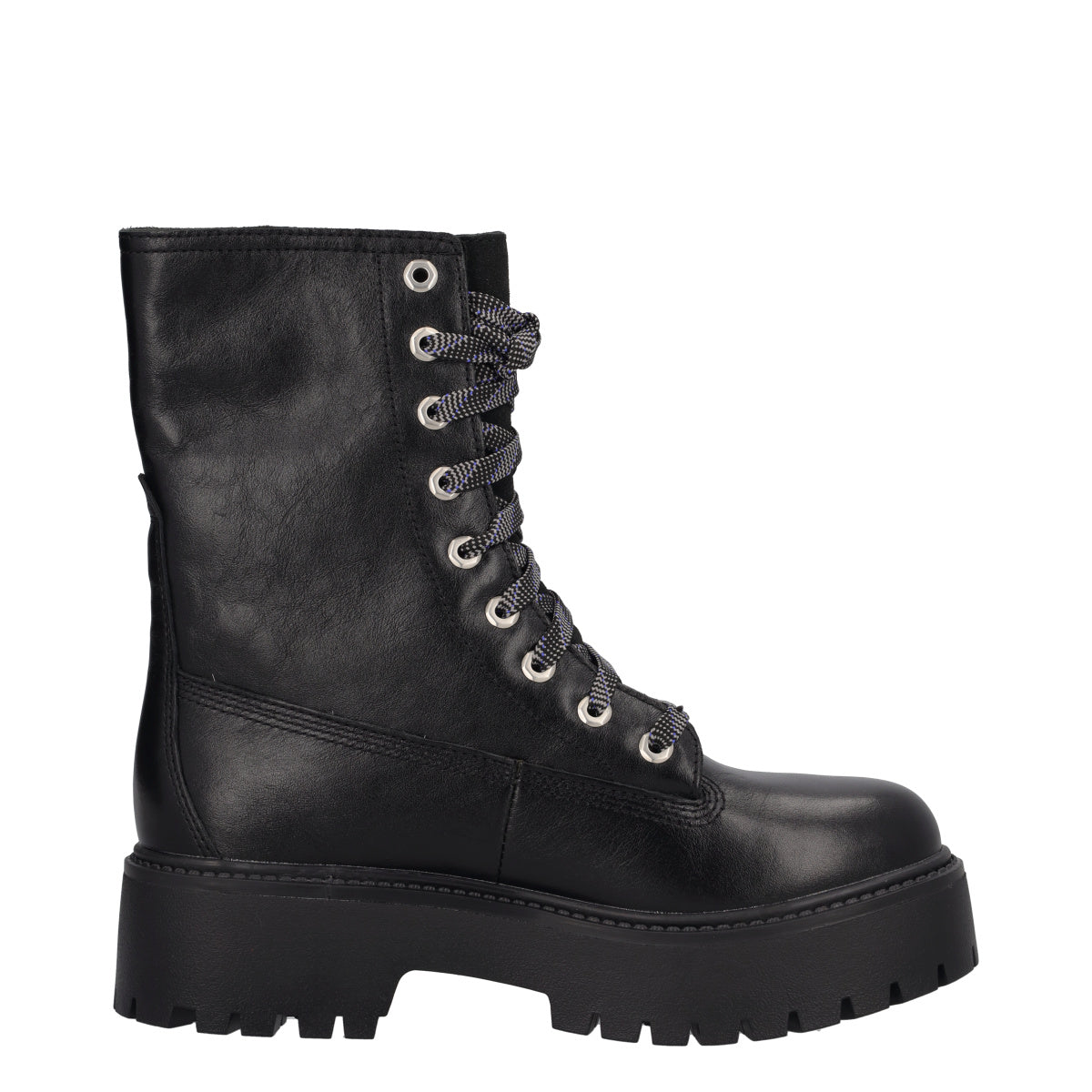 STONE STREET MID LACE UP Anfibi Donna Neri