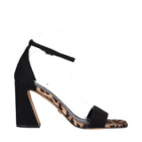 Sandali Donna Neri e Animalier Tacco alto 9 cm