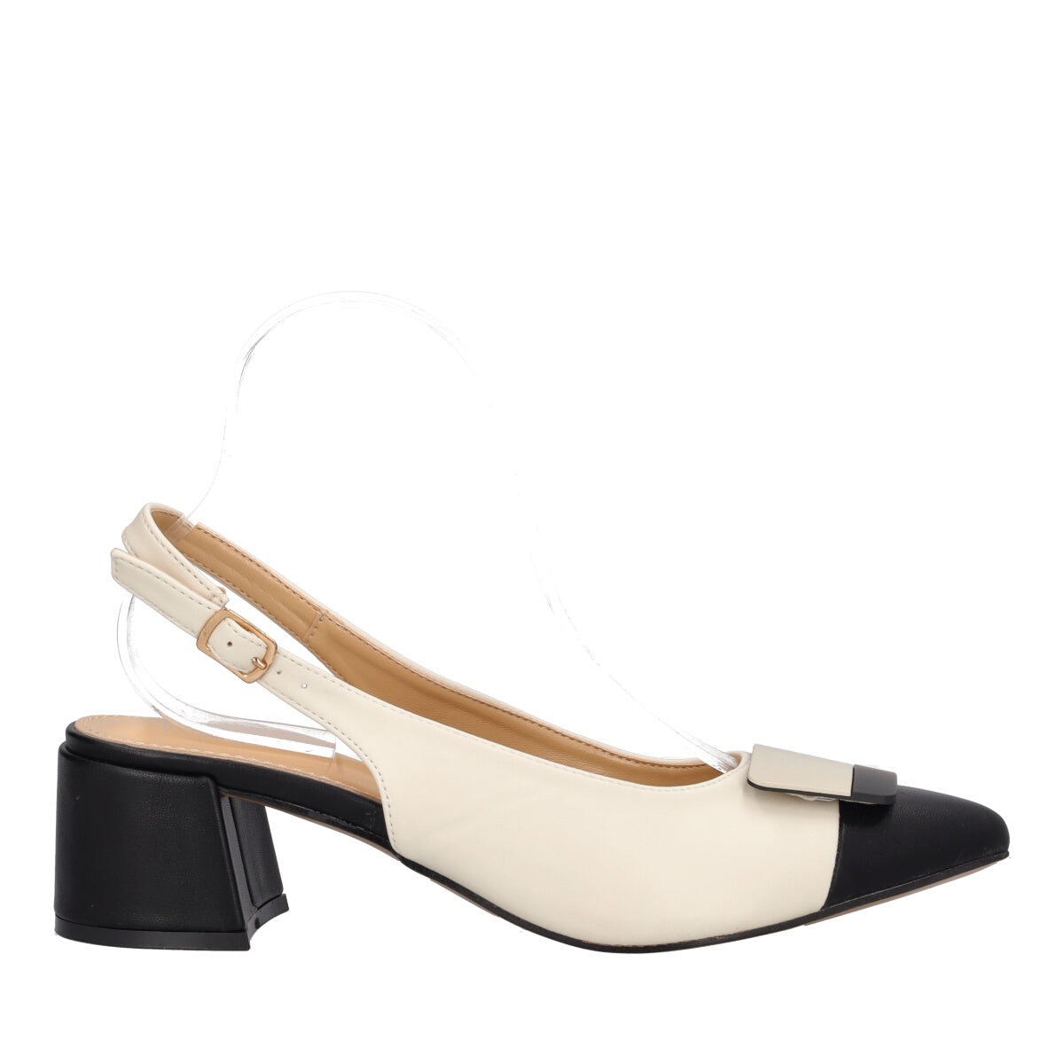 Slingback Donna Panna e Nero