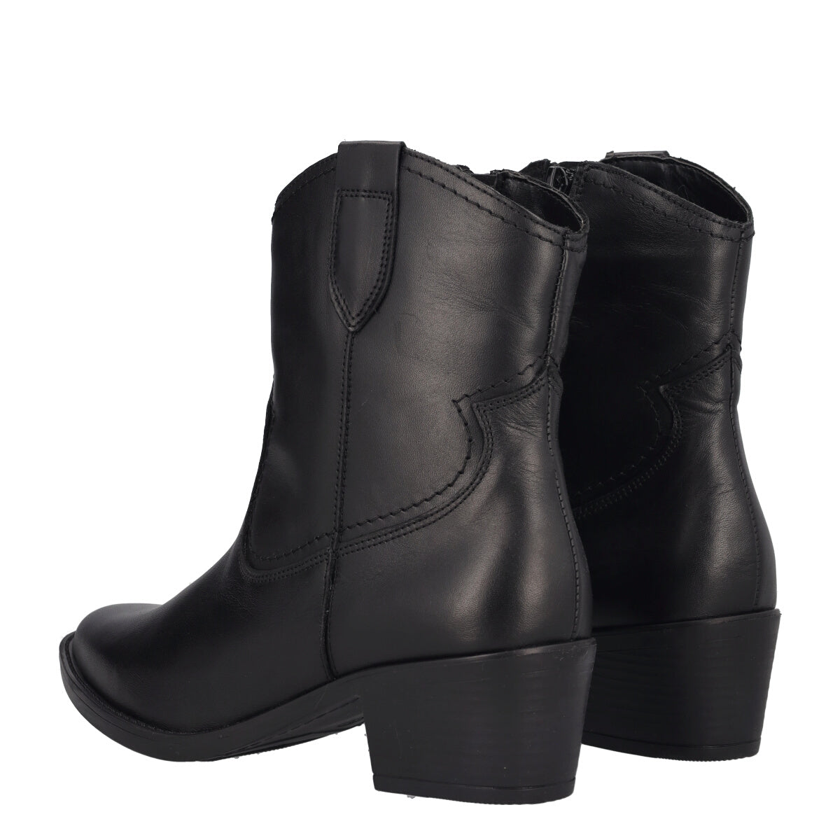 Stivaletti Texani Donna Neri in Pelle