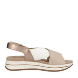 SINDY Sandalo Donna Panna e Bianco