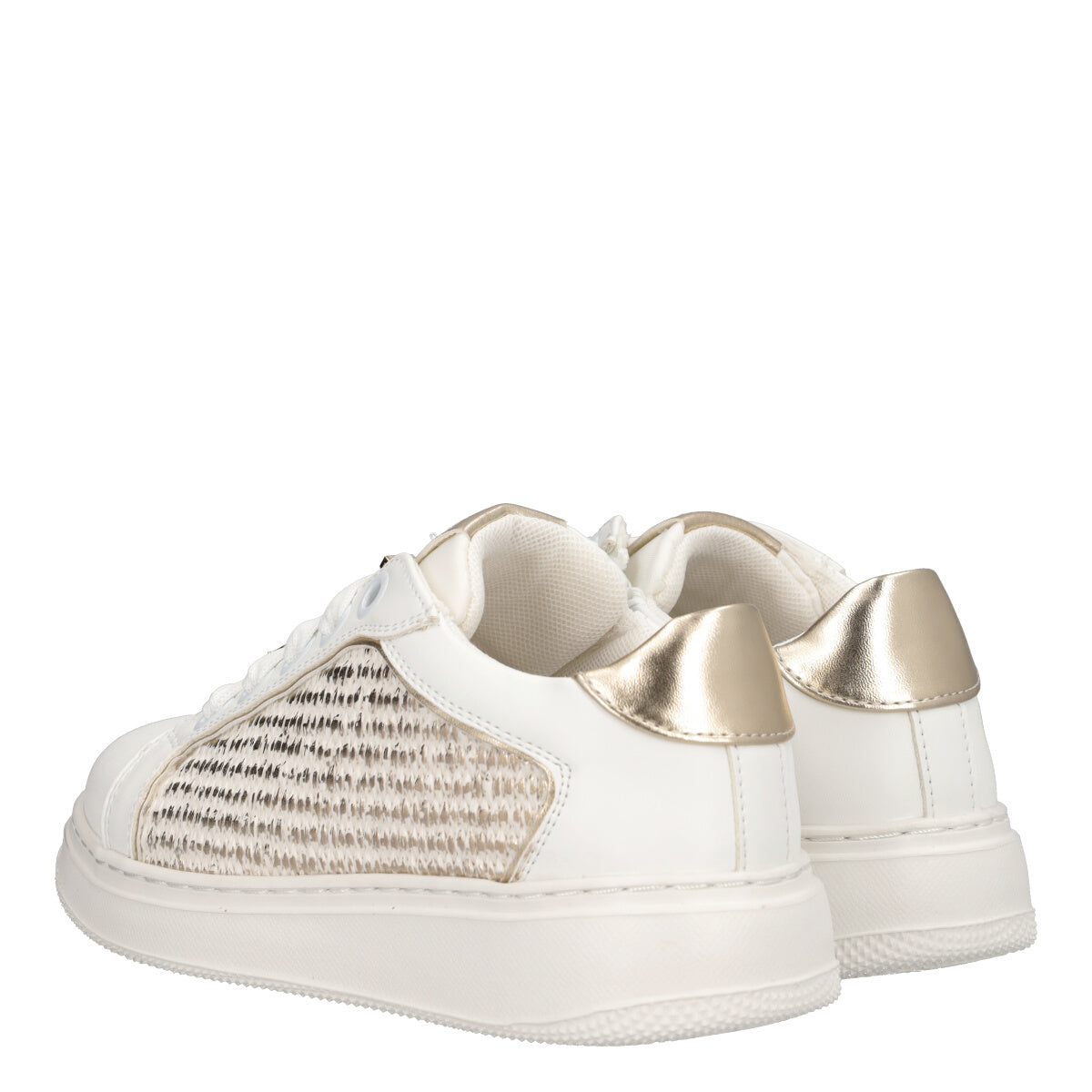 Sneakers Bambina Bianca e Oro