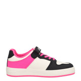 Sneakers Bambina Bianche, Nere e Fucsia