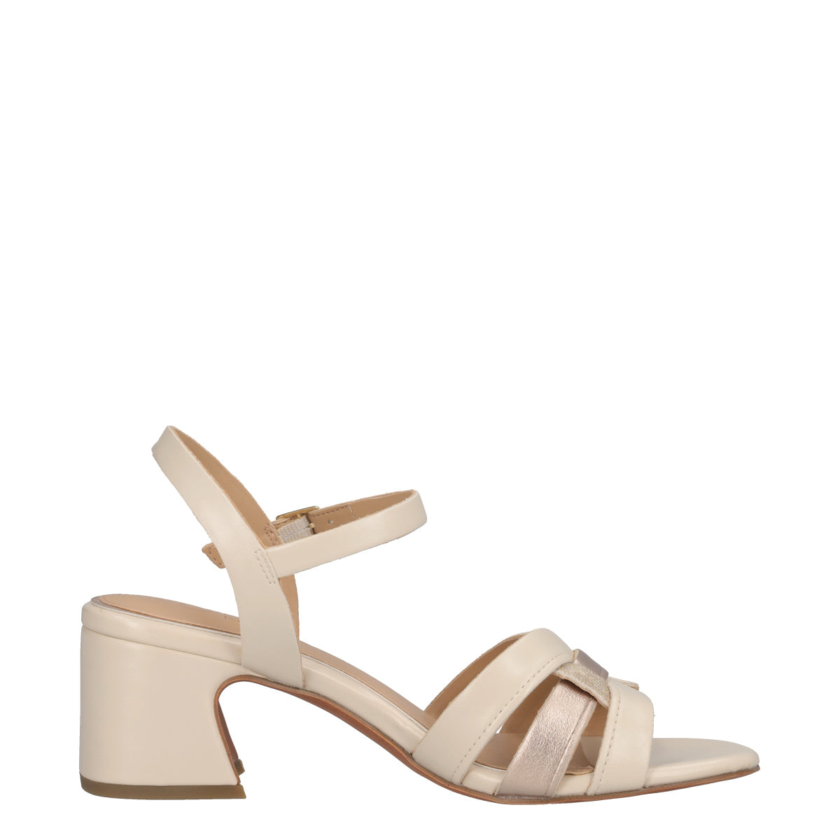 Sandali con tacco Donna Crema