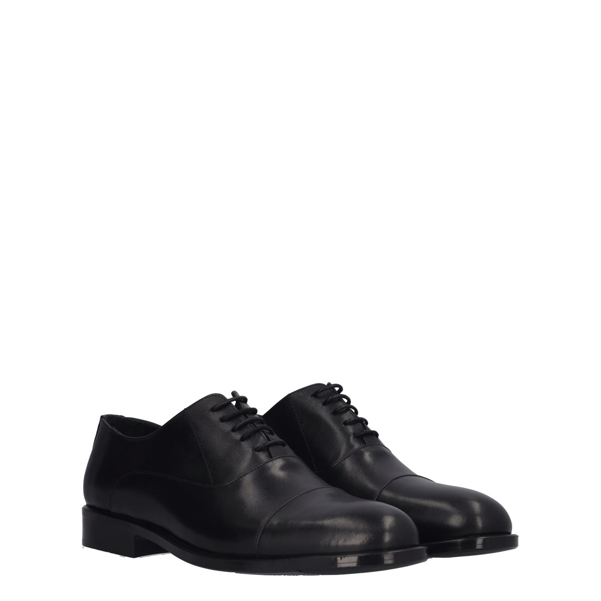 Stringate Uomo Nere in Pelle