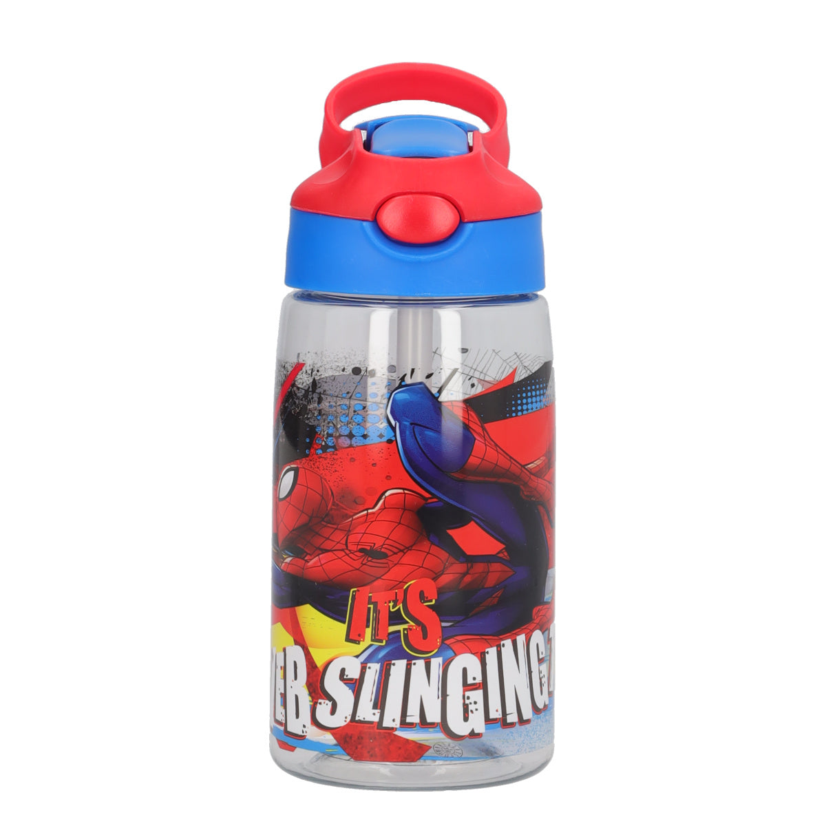Borraccia con Cannuccia 480ml Tema Spiderman
