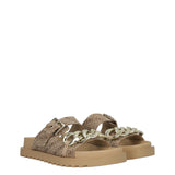 FATEMA2 Ciabatte Donna Beige e Marroni