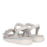 Sandali Bambina Bianchi Metallizzati