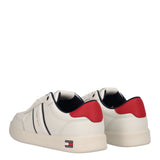 LIGHTWEIGHT FLAG LEATHER COURT Sneakers Uomo Bianche