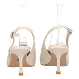 Slingback Donna Beige in Vernice
