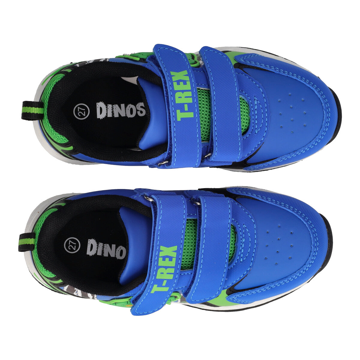 Sneakers Bambino Blu e Verde T-Rex con Luci