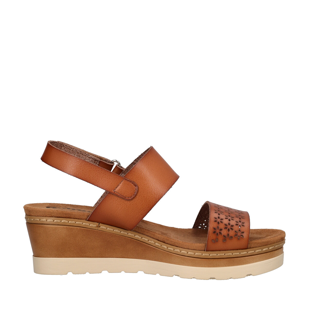 Sandalo Donna zeppa camel