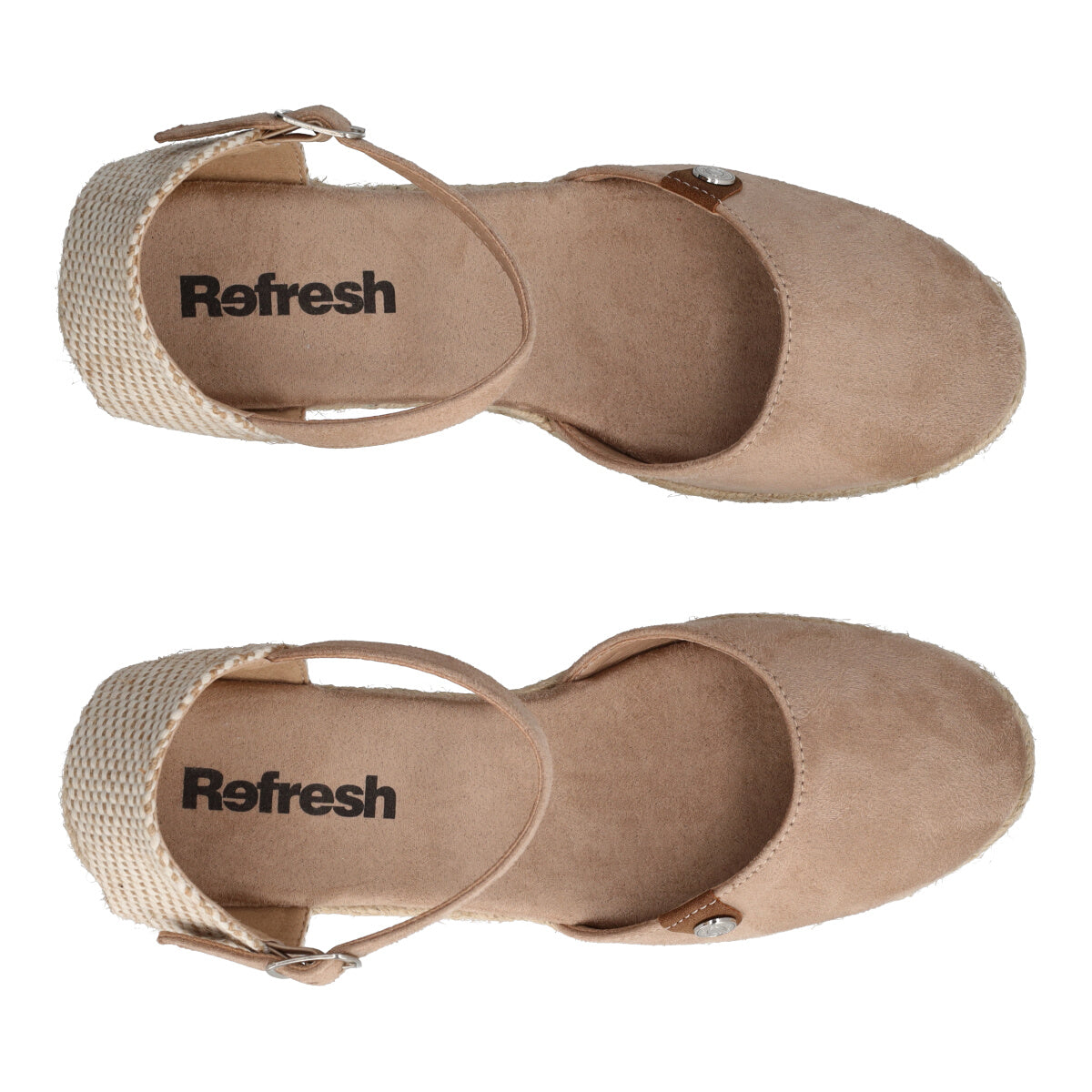 Campesine con zeppa Beige