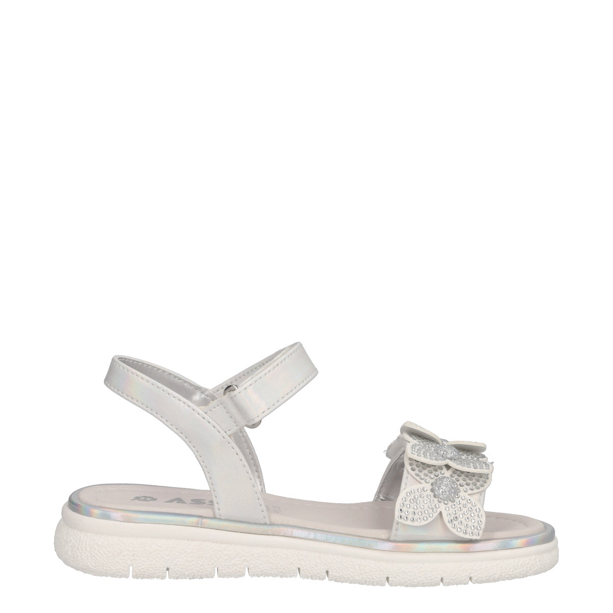 Sandali Bambina Bianchi Metallizzati