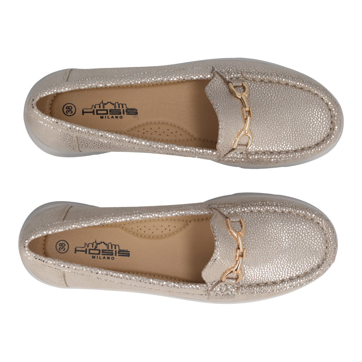 Mocassini Donna Platino