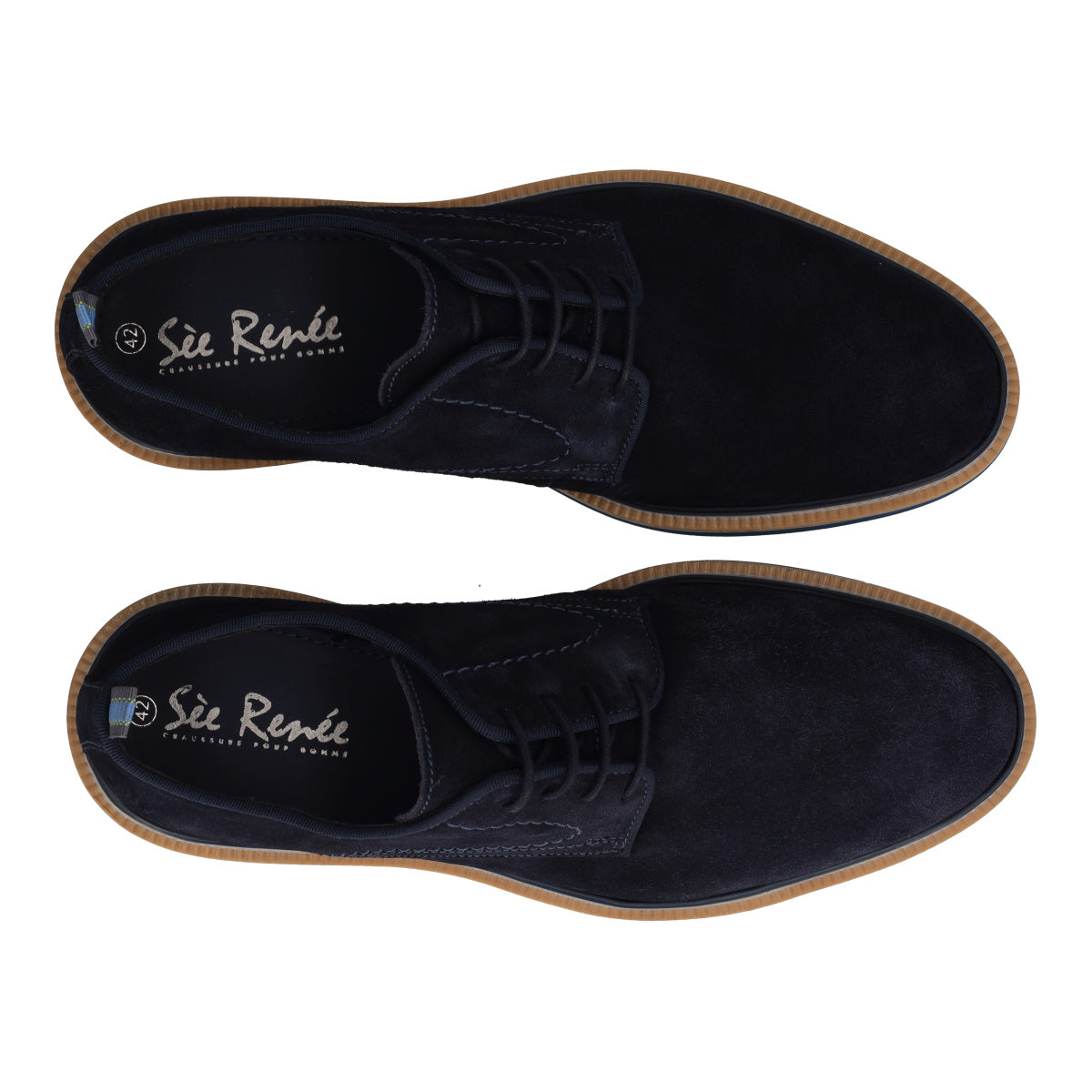 PARK Stringate Uomo Blu in Pelle