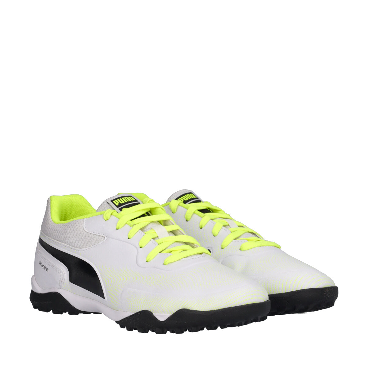 TRUCO III TT Scarpe da Calcio Indoor Uomo Bianche e Gialle Fluo