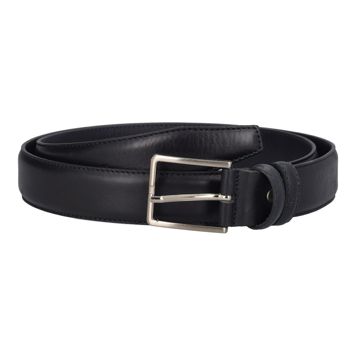 Cintura Uomo Blu Scuro Vitello