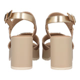 Sandali con Tacco Donna Oro