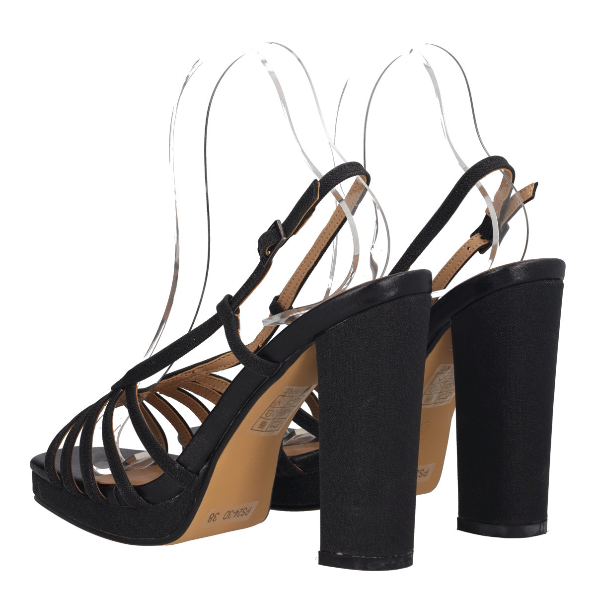 Sandalo con Tacco Donna Nero