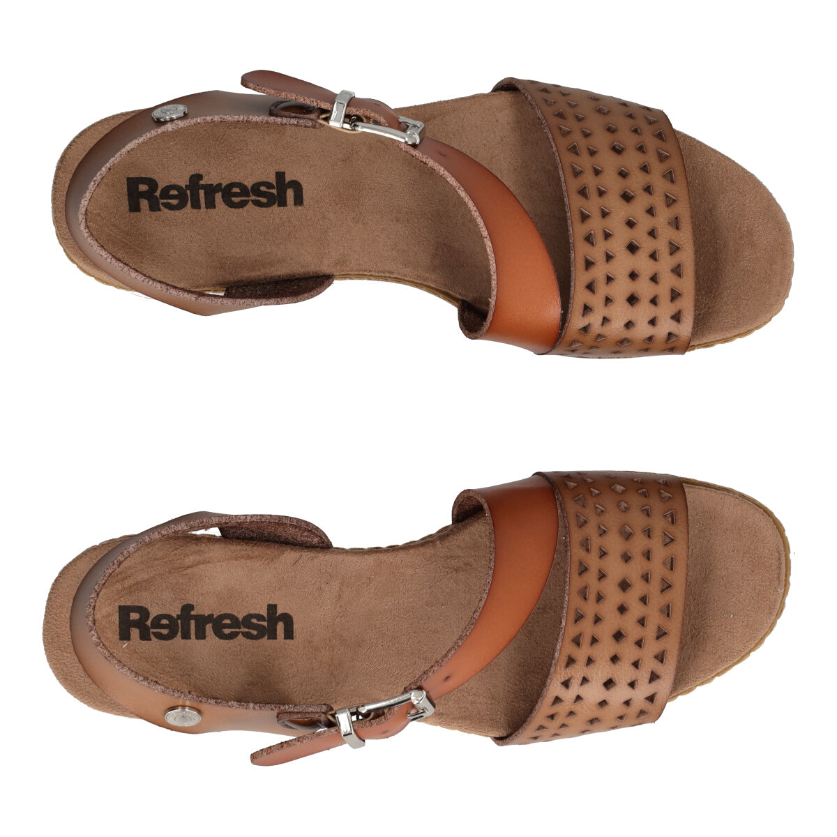 Sandalo Con Tacco Largo Taupe