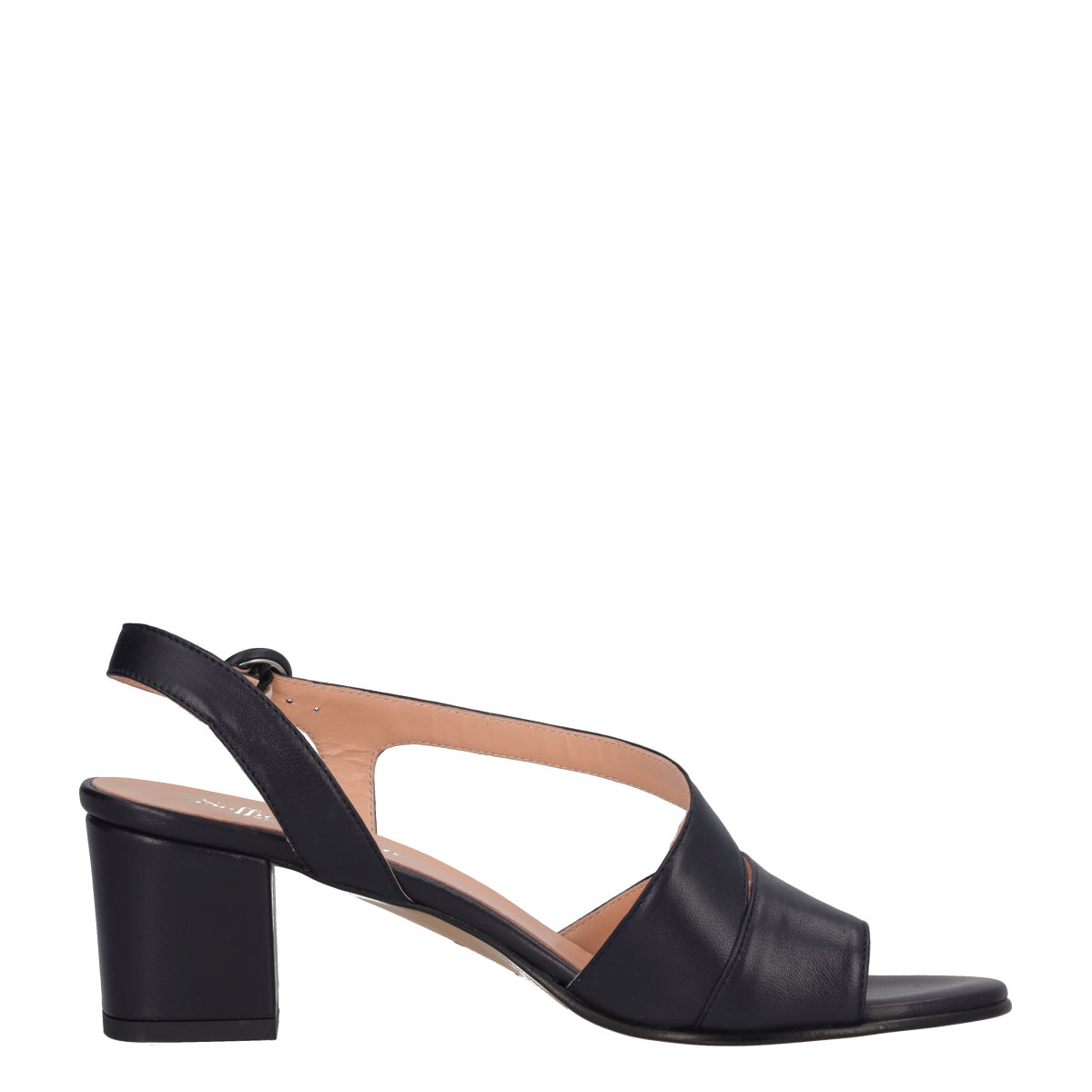 Sandali con Tacco Donna Blu in Pelle