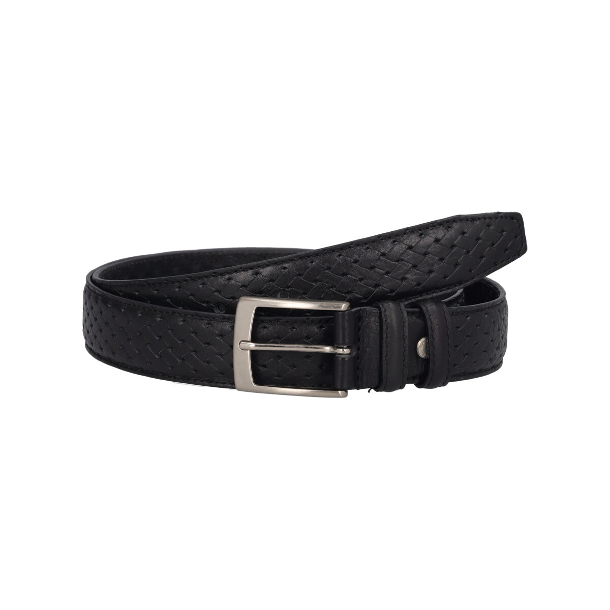 Cintura Uomo Nera Treccia