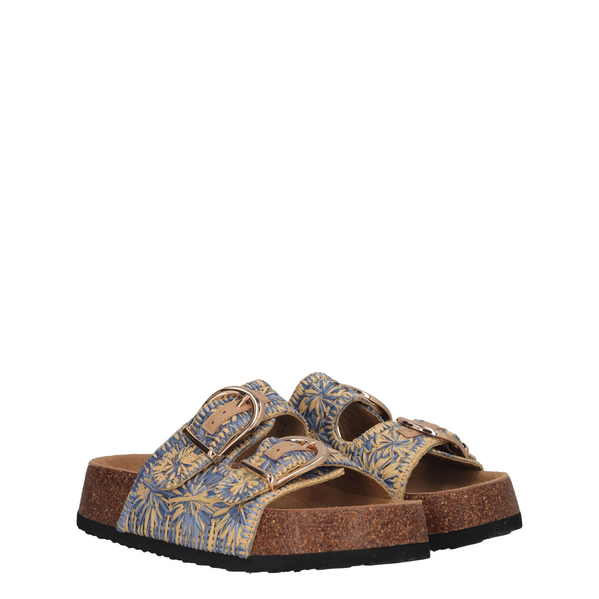 Ciabatte Donna Blu e Beige