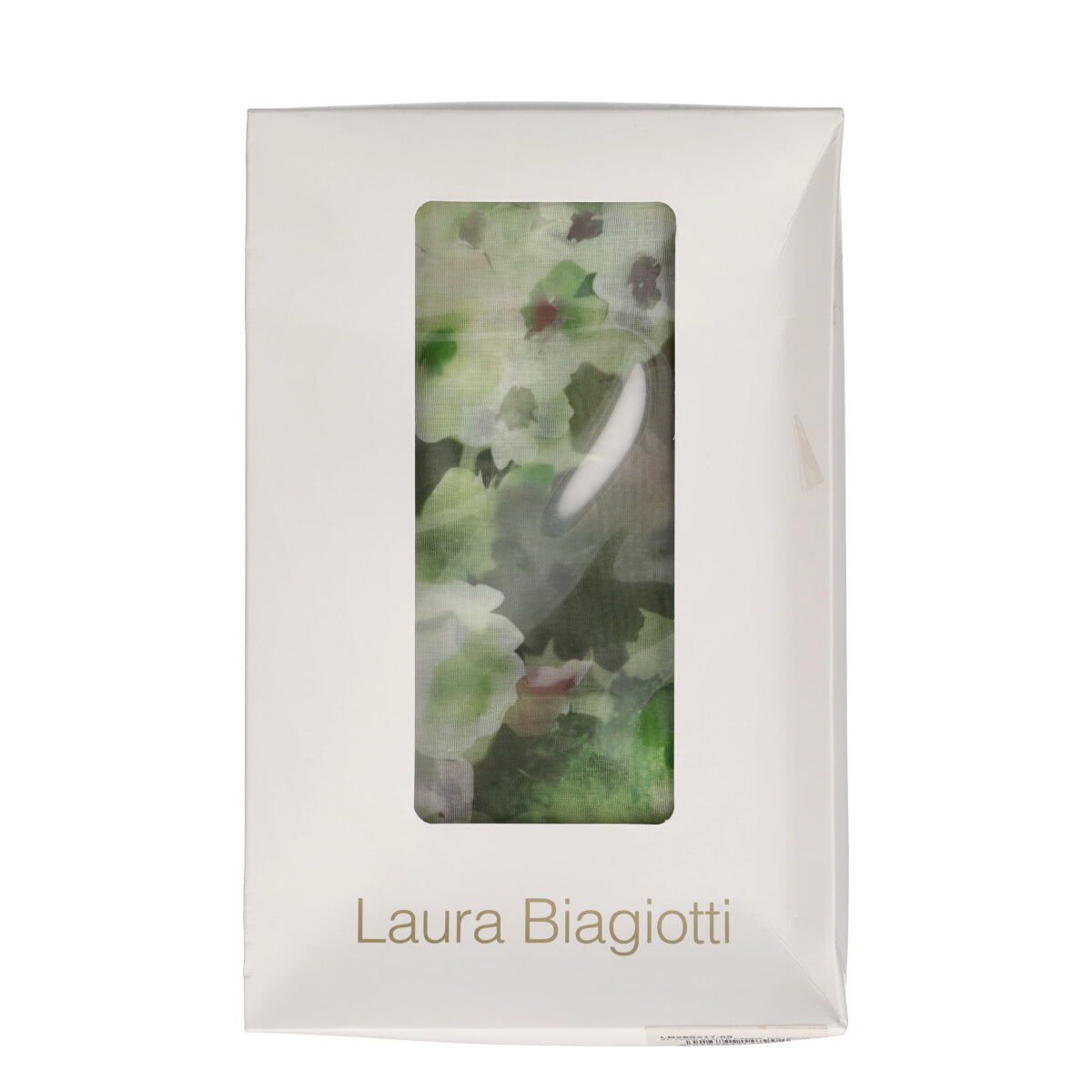 Pashmina Donna Verde e Panna Fiori Voille