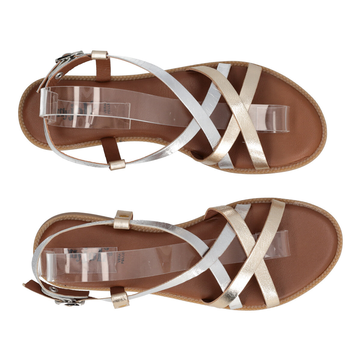 Sandali Donna Argento e Oro