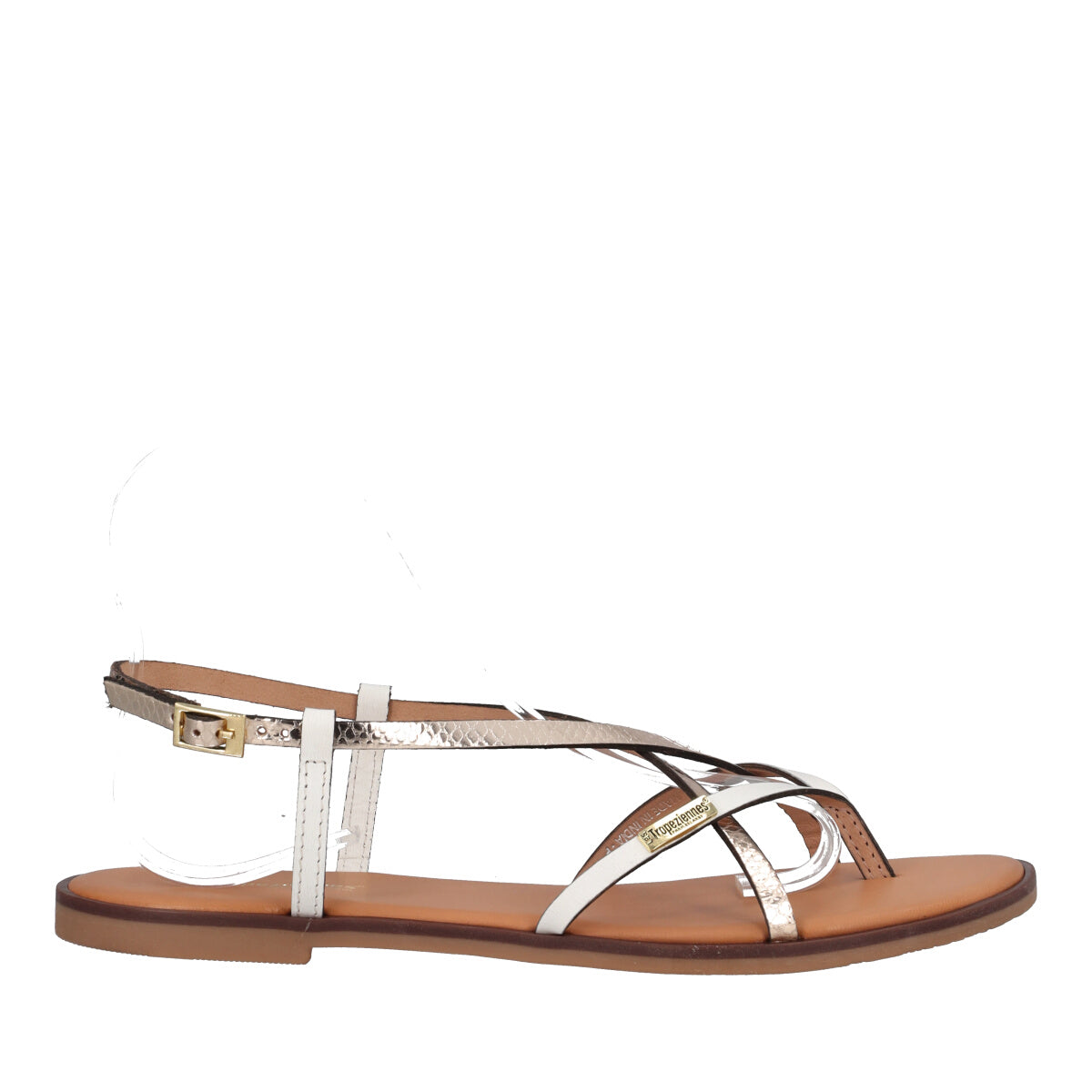 Sandali Infradito Donna Bianchi e Metallizzato