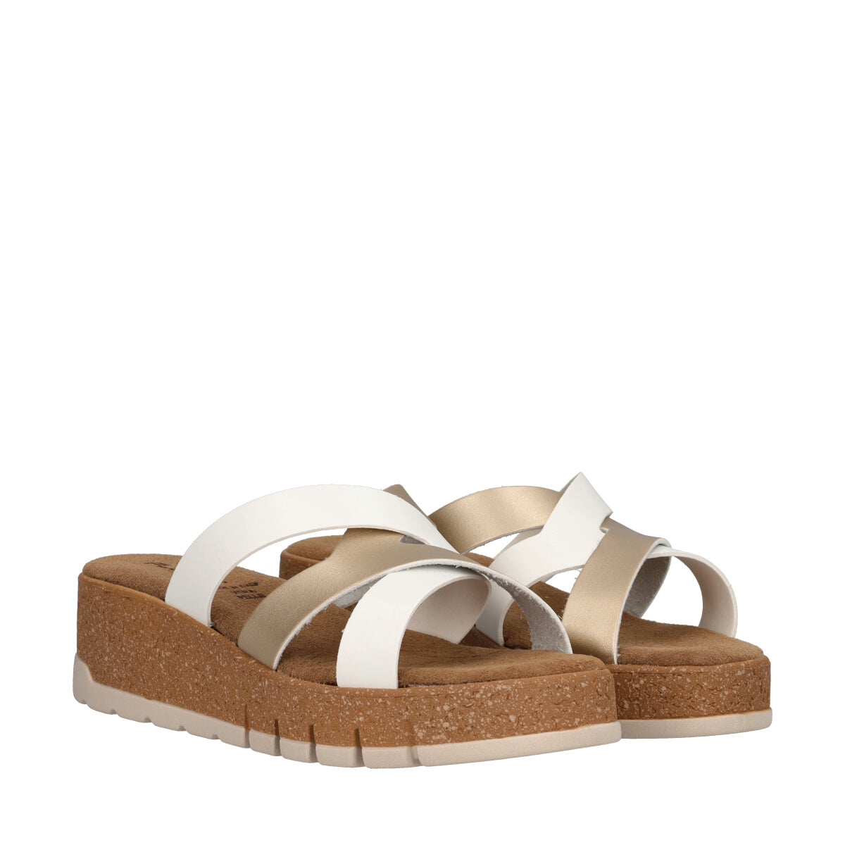 Ciabatte Donna Oro e Bianche