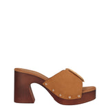 Ciabatte con Tacco Donna Beige