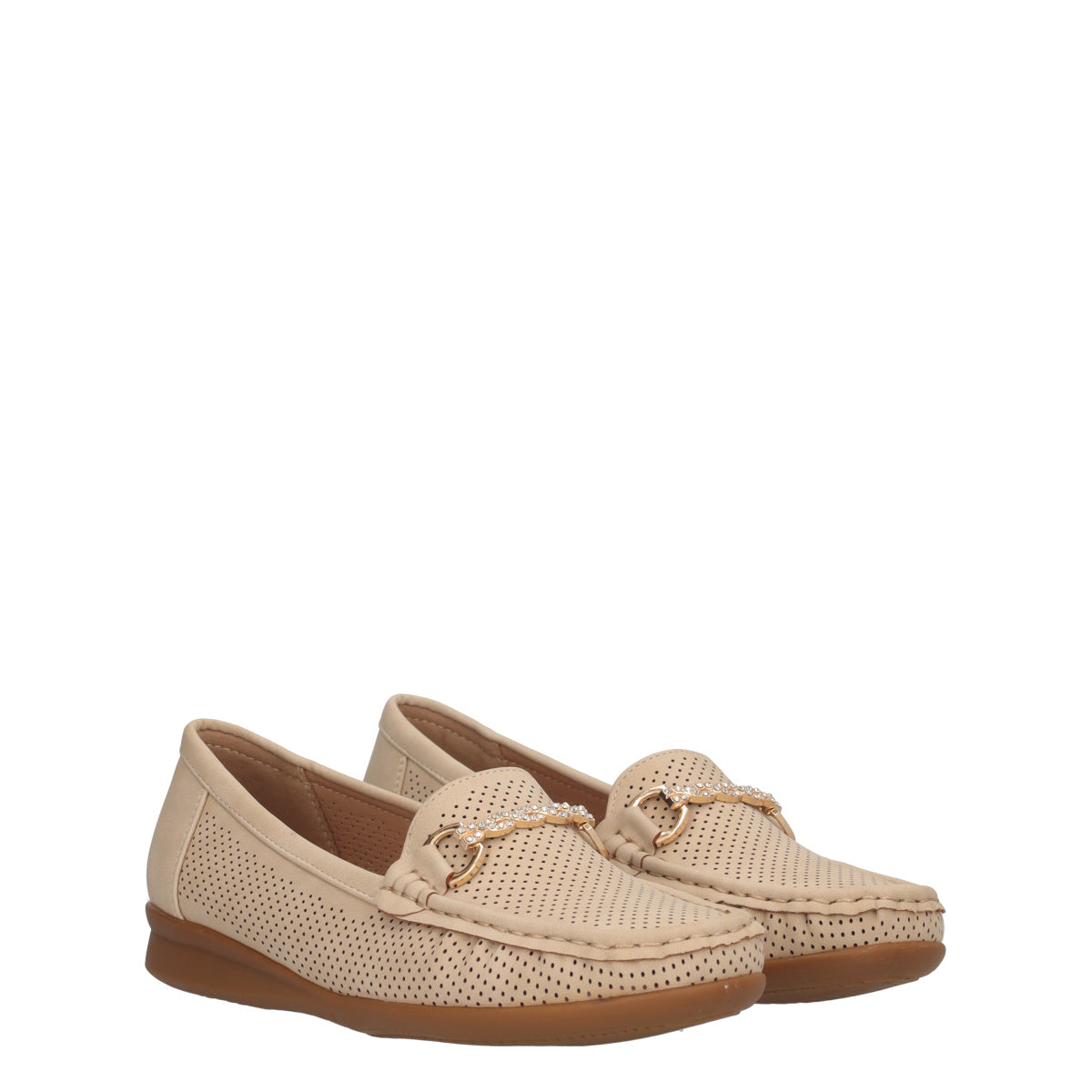 Mocassini Donna Beige