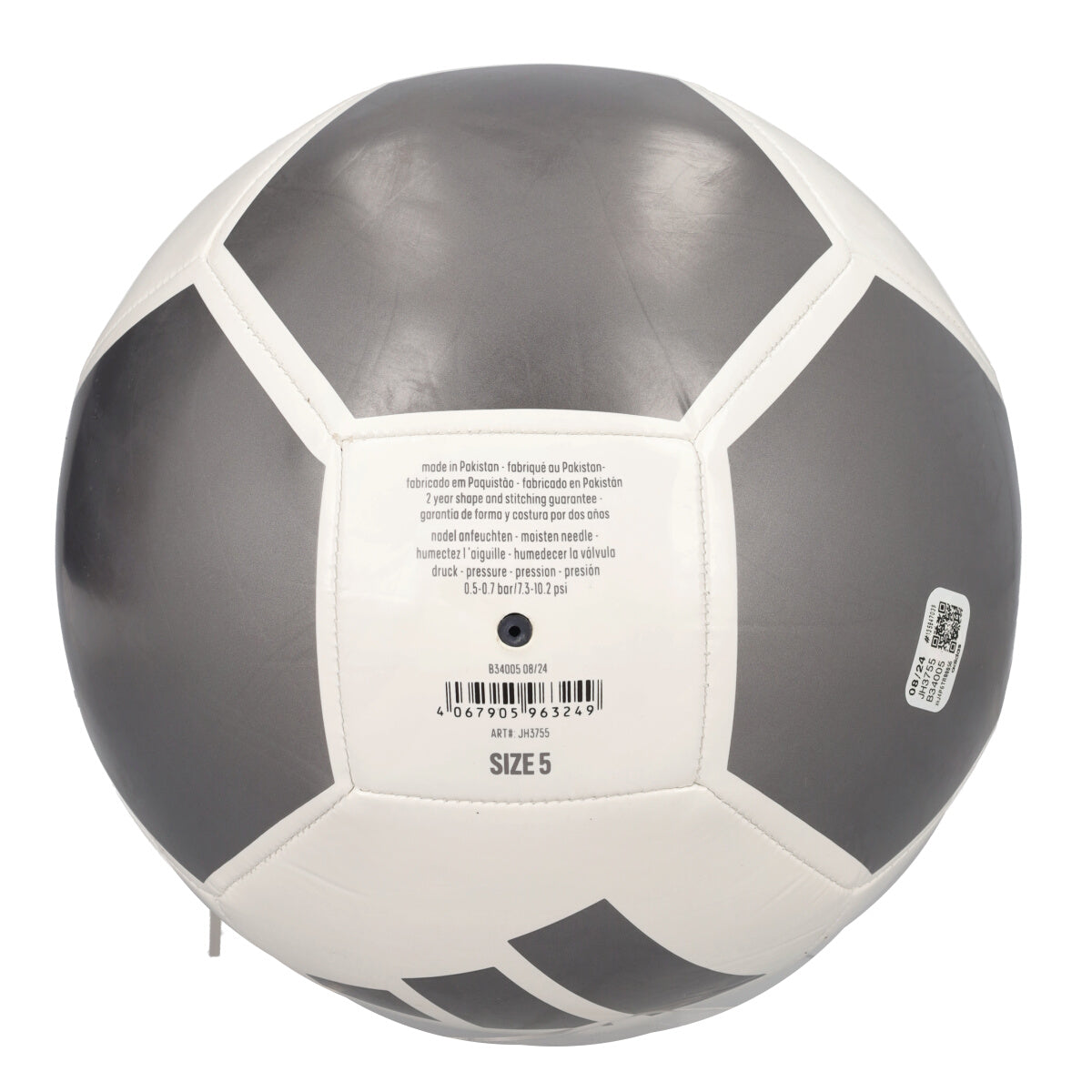 EPP CLB Pallone da Calcio Bianco e Argento