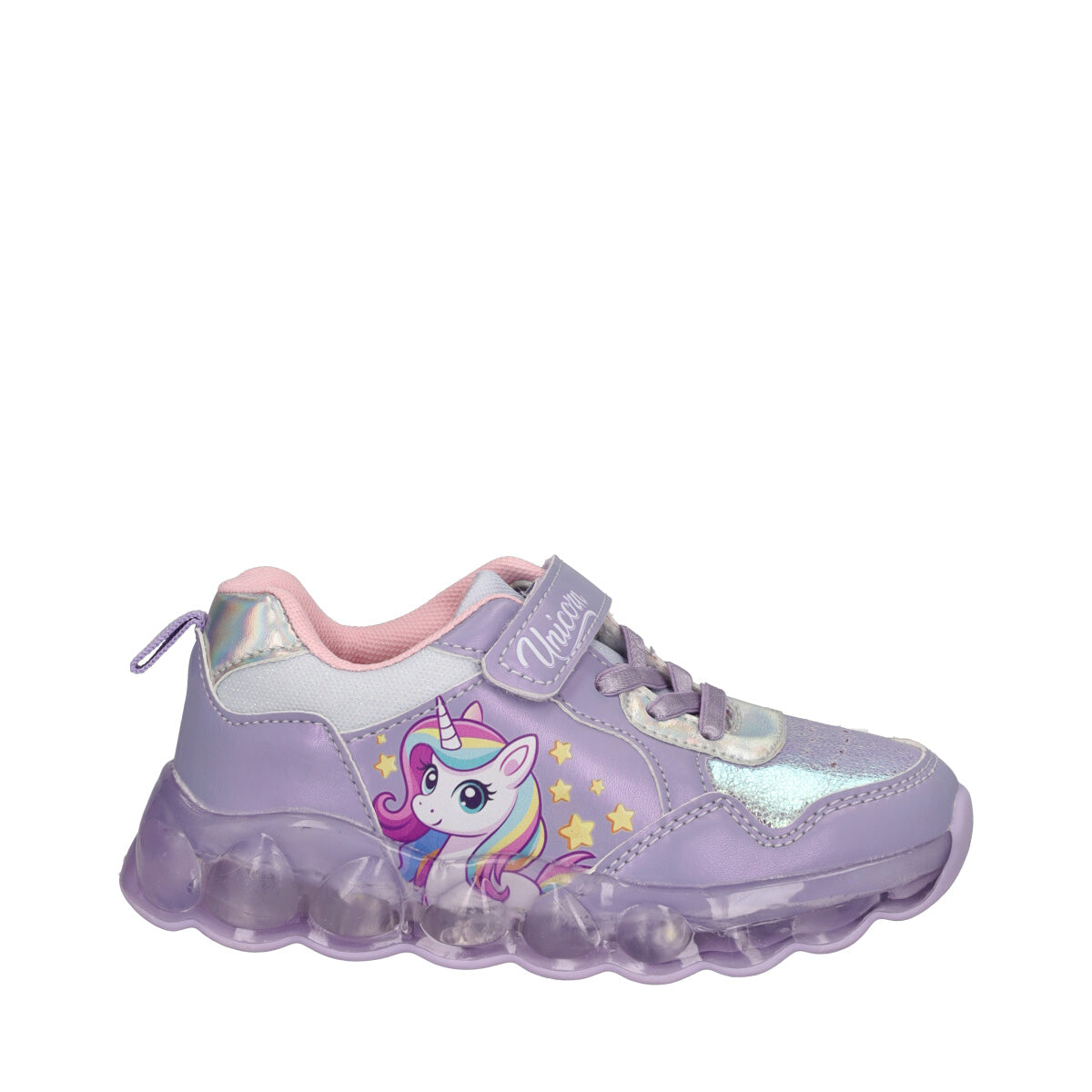 Sneakers Bambina Lilla Unicorn con Luci