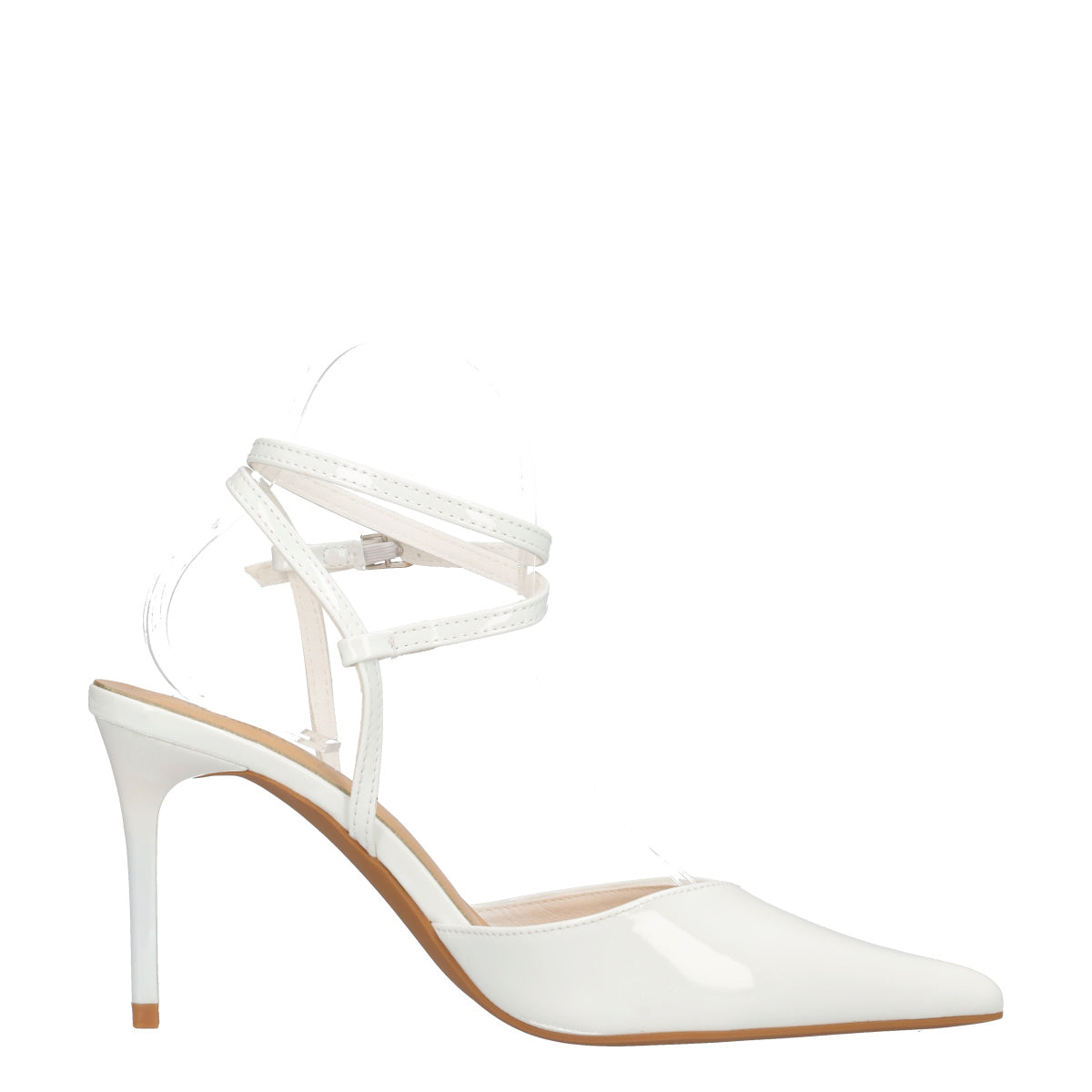 Sandali con Tacco Donna Bianchi in Vernice